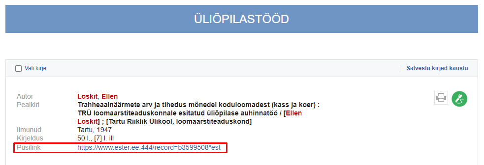 Üliõpilastööd